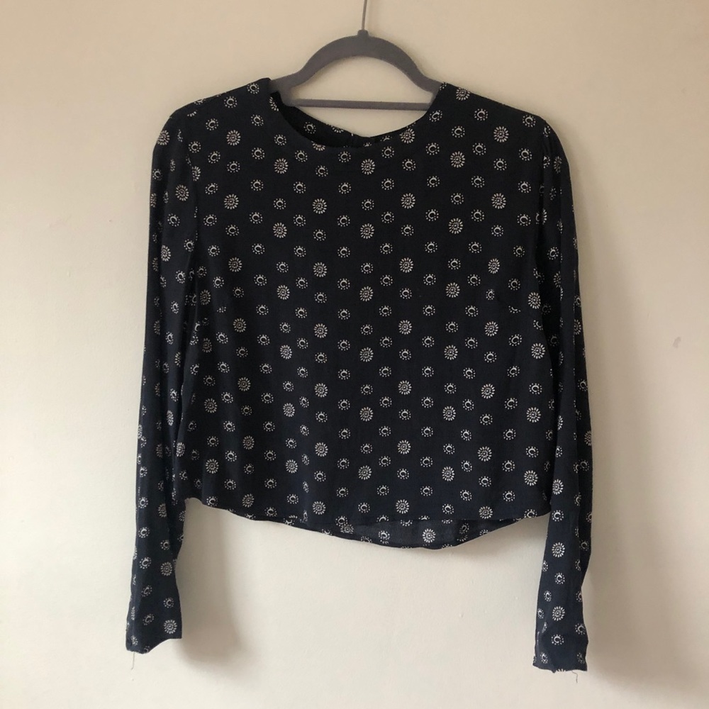 silky cropped blouse